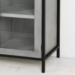 Wood And Metal One Door Metal Cabinet Gray - StyleCraft -Luxe Living Interiors Shop GUEST 569ef403 1c42 460f 8530 751615e366b5
