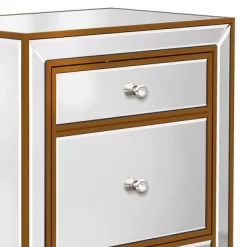 Modern Mirrored Nightstand With 1 Door, Silver - ModernLuxe 21 Modern Mirrored Nightstand With 1 Door, Silver - ModernLuxe -Luxe Living Interiors Shop GUEST 5700cc10 1243 4736 a1f6 8266d159d7bd