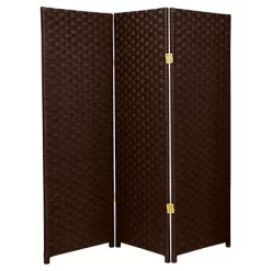 4 Ft. Tall Woven Fiber Room Divider (3 Panels) - Oriental Furniture -Luxe Living Interiors Shop GUEST 576f63cb e8e6 49a5 8365 a84d76788eb9