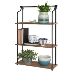 20" X 32" Walters Wood/Metal 3 Tier Shelving Brown - Kate & Laurel All Things Decor -Luxe Living Interiors Shop GUEST 57f33bc0 903f 4b14 8b85 06c4bc50e92f