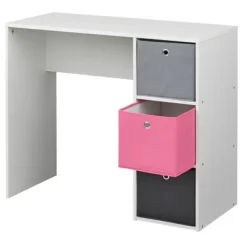 Student Writing Desk With 3 Fabric Bins - Buylateral -Luxe Living Interiors Shop GUEST 587356ac 4f68 4869 882b 579e7b396044
