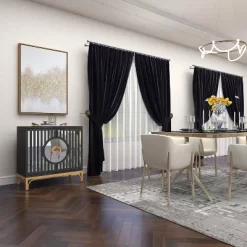 Art Deco Contemporary Mirrored Wood Cabinet Black - Olivia & May 37 Art Deco Contemporary Mirrored Wood Cabinet Black - Olivia & May -Luxe Living Interiors Shop GUEST 59577ac3 af66 4cfa 9348 faf0829f73bd