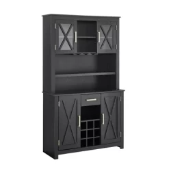 Home Source Jill Zarin Tall Cabinet With Glass Doors -Luxe Living Interiors Shop GUEST 5a39571e a976 479d 9de9 c5458dd81656
