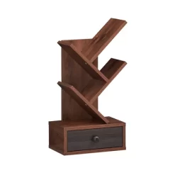Tangkula 5-Tier Tree Bookshelf W/ Wooden Drawer Display Storage Organizer Rack -Luxe Living Interiors Shop GUEST 5a742ca5 7ca2 49b6 890a 9c663b5c9980