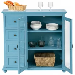 Costway Buffet Sideboard Table Kitchen Storage Cabinet W/ Drawers & Doors WhiteBlueGreen -Luxe Living Interiors Shop GUEST 5af32259 9dd9 4d9d 8a23 924359ae8002