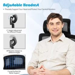 Costway Ergonomic Office Chair High-Back Mesh Chair W/Adjustable Lumbar Support 17 Costway Ergonomic Office Chair High-Back Mesh Chair W/Adjustable Lumbar Support -Luxe Living Interiors Shop GUEST 5cff5ede 2fbd 417a 9f4d 46837718445d