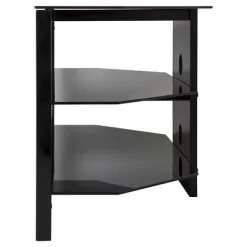 Glass Shelves TV Stand For TVs Up To 55" - Black -Luxe Living Interiors Shop GUEST 5d6ca551 b9f6 40d6 9ad5 fd366293020a