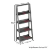 Lavish Home 4-Tier Ladder Bookshelf Freestanding Wooden Bookcase, Gray -Luxe Living Interiors Shop GUEST 5d7ded17 9beb 43e4 babd 350a9a3a8d9a