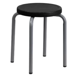 Emma And Oliver Stackable Stool With Silver Powder Coated Frame -Luxe Living Interiors Shop GUEST 5e04ef43 cfcb 4790 a9ce 4eb042bdbde3