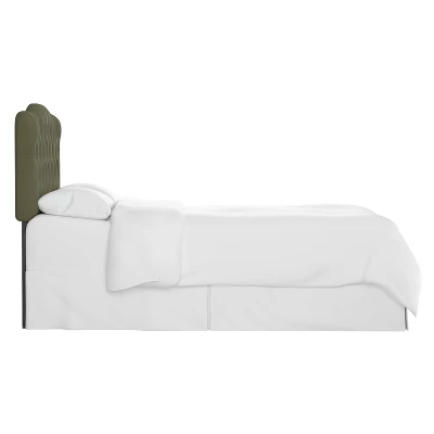 Queen Tufted Headboard Velvet Loden - Skyline Furniture 4 Queen Tufted Headboard Velvet Loden - Skyline Furniture - Image 2