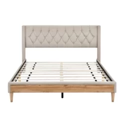 Queen Size Upholstered Wood Platform Bed-ModernLuxe -Luxe Living Interiors Shop GUEST 5f8b4637 fbee 4653 96b6 599a933afeaf