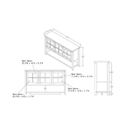 Carita Transitional Windowpane Cabinets Buffet - HOMES: Inside + Out -Luxe Living Interiors Shop GUEST 5fc0e92d 0226 4fc2 8254 f2c81e7e56c9