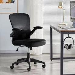 Yaheetech Adjustable Office Chair Swivel Mesh Computer Chair With Armrests