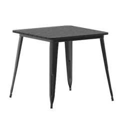 Flash Furniture Declan Commercial Grade Indoor/Outdoor Dining Table, 31.5" Square All Weather Poly Resin Top With Steel Base -Luxe Living Interiors Shop GUEST 61c04cbc 1bc2 4aeb 8f7b cee7c4ab787b