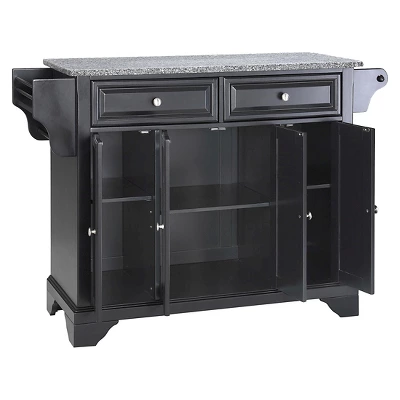 LaFayette Solid Granite Top Kitchen Island - Black - Crosley 4 LaFayette Solid Granite Top Kitchen Island - Black - Crosley - Image 2
