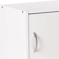 Hodedah Heavy Duty Engineered Wood 3 Door Enclosed Multipurpose Storage Cabinet For Kitchen, Office, Kids Room, And Other Home Organization, White -Luxe Living Interiors Shop GUEST 626b5d77 bd79 4345 af77 3b9273b96ff7