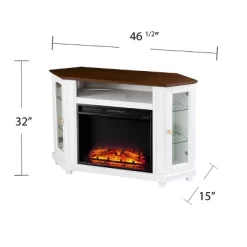 Ruldon Media Storage Fireplace White/Brown - Aiden Lane 26 Ruldon Media Storage Fireplace White/Brown - Aiden Lane -Luxe Living Interiors Shop GUEST 627eea2a c1f0 46e5 8850 0d797b101149