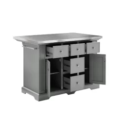 Julia Stainless Steel Top Kitchen Island - Crosley -Luxe Living Interiors Shop GUEST 6393b7bd d335 4708 8b92 ef392a6687a0