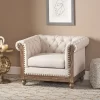 Castalia Chesterfield Tufted Fabric Club Chair With Nailhead Trim - Christopher Knight Home 1 Castalia Chesterfield Tufted Fabric Club Chair With Nailhead Trim - Christopher Knight Home -Luxe Living Interiors Shop GUEST 644c9596 8c55 406e 861f 483e50baa01e
