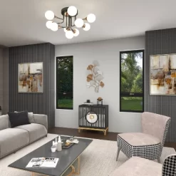 Art Deco Contemporary Mirrored Wood Cabinet Black - Olivia & May 38 Art Deco Contemporary Mirrored Wood Cabinet Black - Olivia & May -Luxe Living Interiors Shop GUEST 6518006c 3d86 4f06 ac12 dbd013261e44