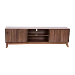 70" Haisley Mid-Century Modern TV Stand For TVs Up To 65" With Adjustable Shelves Dark Walnut - Taylor & Logan 12 70" Haisley Mid-Century Modern TV Stand For TVs Up To 65" With Adjustable Shelves Dark Walnut - Taylor & Logan -Luxe Living Interiors Shop GUEST 66116012 07e7 4301 8e3d 8ba000b07278