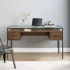 Lamvia Contemporary 2 Tier Glass Top Desk - Saracina Home -Luxe Living Interiors Shop GUEST 6650be3c 6948 4e89 9b4c dfcb0804dbbc