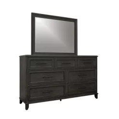 Cindi Sleigh 7 Drawer Dresser Dark Gray - Abbyson Living