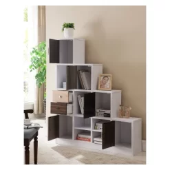 61.5" Hirsch Contemporary Bookcase White - HOMES: Inside + Out -Luxe Living Interiors Shop GUEST 6917eda9 4724 4285 9538 eb1711ee4666