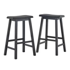 Set Of 2 29" Chimney Hill Saddle Barstools - Inspire Q -Luxe Living Interiors Shop GUEST 692e5ece dff5 4d43 baeb f107c1fa193e