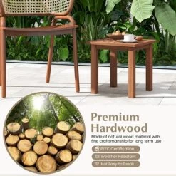 Tangkula 1PC/2PCS Patio Hardwood End Table Square Side Table With Slatted Tabletop Small Coffee Bistro Table Indoor Outdoor Side Table 14 Tangkula 1PC/2PCS Patio Hardwood End Table Square Side Table With Slatted Tabletop Small Coffee Bistro Table Indoor Outdoor Side Table -Luxe Living Interiors Shop GUEST 6acd6e40 a481 4681 811a df347da5b0b4