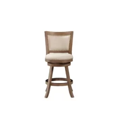 24" Melrose Distressed Counter Height Barstool Driftwood Ivory - Boraam