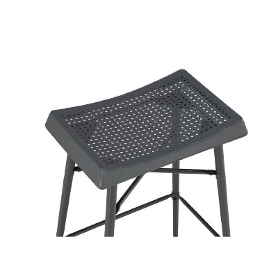 3pc Carson Pub Dining Set Gray - Boraam 6 3pc Carson Pub Dining Set Gray - Boraam - Image 4