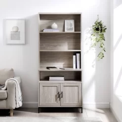 64.12" Orin Modern 2 Door Bookshelf Hutch - Saracina Home -Luxe Living Interiors Shop GUEST 6bbf8b53 b1e5 4523 ac25 0e108c0d9b7f