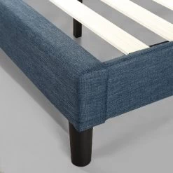 Omkaram Upholstered Platform Bed Frame Blue - Zinus -Luxe Living Interiors Shop GUEST 6c243ada f5c8 42e2 8660 c25e51aef39d