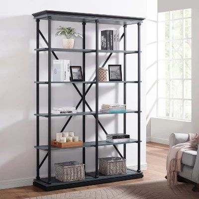 84.25"x58" Cadboll 5 Layer Bookcase - MiBasics 3 84.25"x58" Cadboll 5 Layer Bookcase - MiBasics