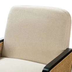 Flavio Rattan Accent Chair Mordern Armchair Comfy Living Room Club Chair | Karat Home - Linen Solid -Luxe Living Interiors Shop GUEST 6dbf5aa3 5116 48c3 9b4c 2446c88deed1