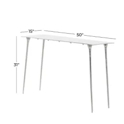 Glam Aluminum Console Table Silver - Olivia & May -Luxe Living Interiors Shop GUEST 6e38d6d2 f38c 45ac 8de7 1d5d2ba09b20