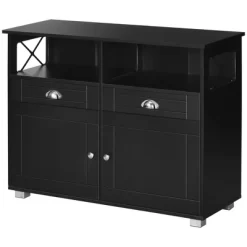 HOMCOM Sideboard Buffet Table Storage Cabinet With Large Tabletop, 2 Cabinets, 2 Drawers And Crossbar Side Design -Luxe Living Interiors Shop GUEST 6ec56692 28e6 460d 91f2 a264a05d6413