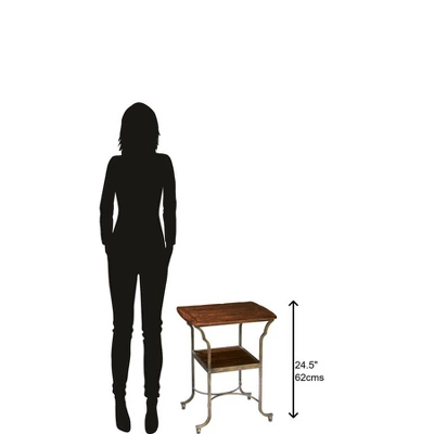 Hekman 87216 Hekman Metal Base Side Table 8-7216 Cognac 3 Hekman 87216 Hekman Metal Base Side Table 8-7216 Cognac