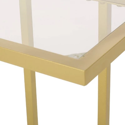 Hickson Modern Glam C Shaped End Table Gold - Christopher Knight Home 9 Hickson Modern Glam C Shaped End Table Gold - Christopher Knight Home - Image 7