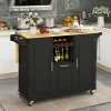 Costway Rolling Kitchen Island Utility Serving Cart With Drop Leaf Wine Rack Drawer -Luxe Living Interiors Shop GUEST 6f8aeb18 a272 4d9e b812 1e0547bac017
