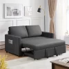 Yaheetech Convertible Sofa Loveseat With Pull-out Trundle Lounge-Dark Gray -Luxe Living Interiors Shop GUEST 70387c96 e477 466d b85a 8e5ee9adbb35