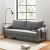 Mae Mid-Century Modern Curved Arm Sofa With Solid Wood Legs Light Gray - Mellow -Luxe Living Interiors Shop GUEST 706cfd9a deae 4655 b8ac a231f0e8b871