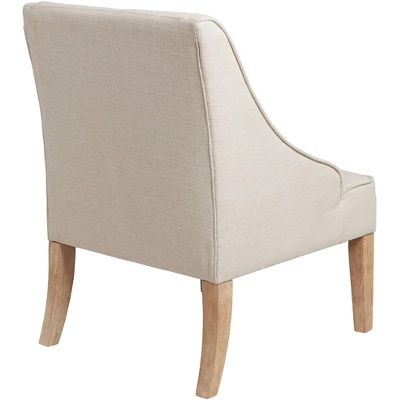 Elm Lane Dixon Ivory Fabric Swoop Arm Chair 9 Elm Lane Dixon Ivory Fabric Swoop Arm Chair - Image 7