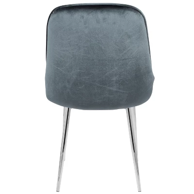 Set Of 2 Marcel Dining Chairs Chrome - LumiSource 6 Set Of 2 Marcel Dining Chairs Chrome - LumiSource - Image 4