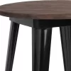 Flash Furniture 24" Round Metal Indoor Table With Rustic Wood Top