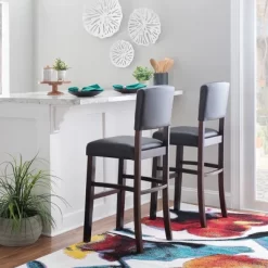 Morocco Upholstered Barstool - Linon -Luxe Living Interiors Shop GUEST 7311df5c 34ac 41f6 a96e 882a7fe731dc