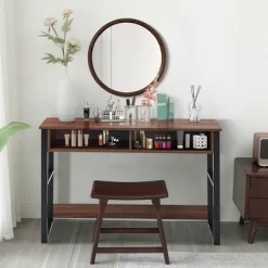 Costway Home Office Computer Desk 2 Drawers Makeup Vanity Console Table Vintage -Luxe Living Interiors Shop GUEST 73ab5a6b d1b6 4d74 ab1b 0cc25bd9fef5