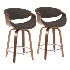 Set Of 2 Curvini Upholstered Counter Height Barstools - Lumisource -Luxe Living Interiors Shop GUEST 74fbbd8a f4bd 44f0 8273 e405271d3867