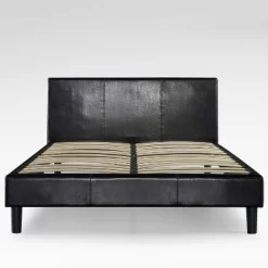 Jade Faux Leather Upholstered Platform Bed Frame Black - Zinus -Luxe Living Interiors Shop GUEST 7546c4ef 9650 46b0 9e96 029990a2ca4b
